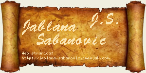 Jablana Šabanović vizit kartica